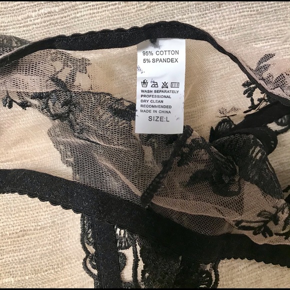 Embroidered Mesh Underwire Lingerie Set - Picture 9 of 10